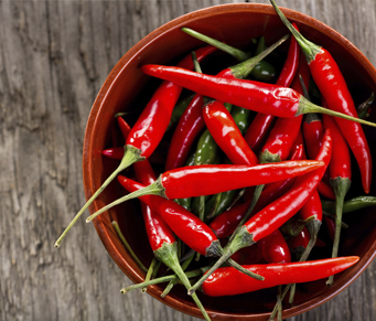 Pimenta vermelha, amiga do coração